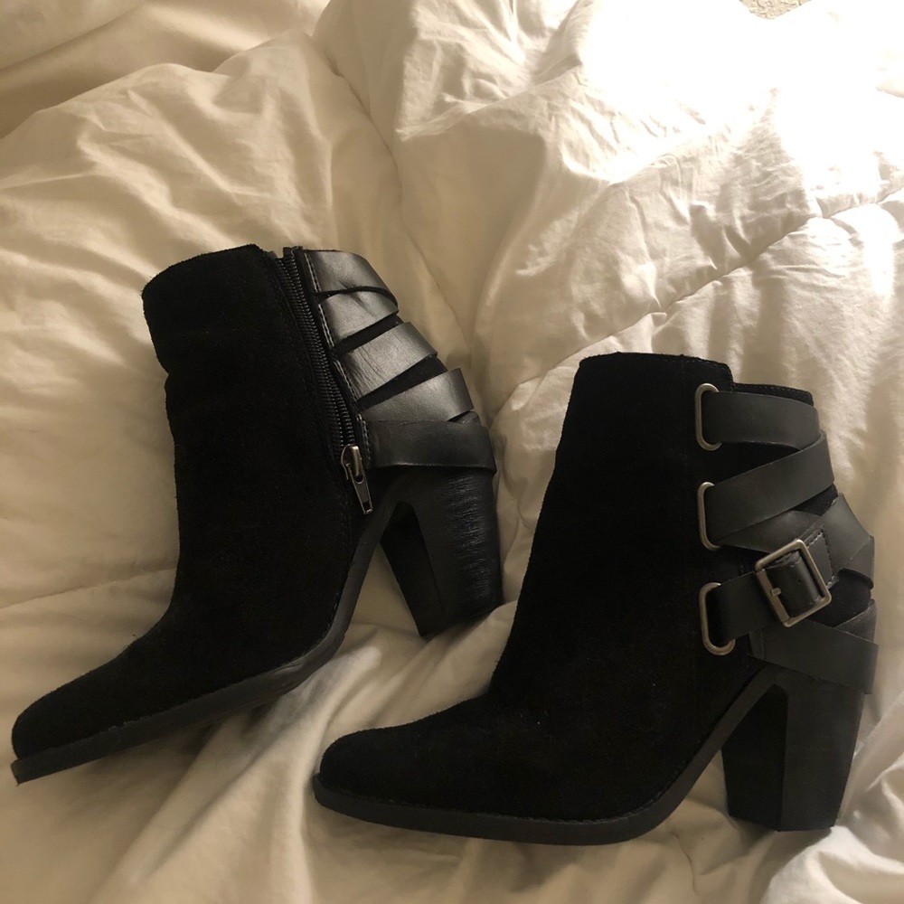 Black suede booties (Dolce Vita)